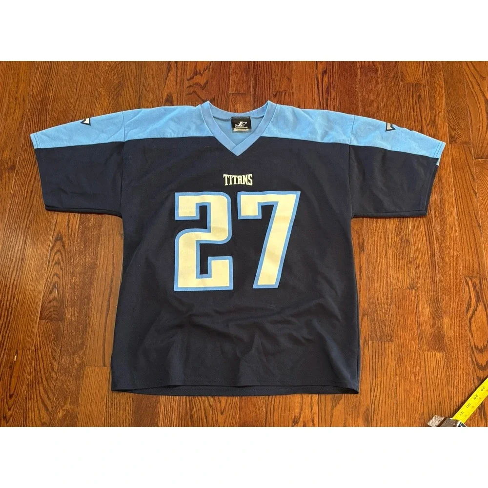 Vtg Tennessee Titans Eddie George‎ Jersey L NFL Football Logo Athletic